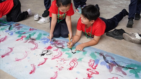 水墨畫教學(xué)。主辦方供圖