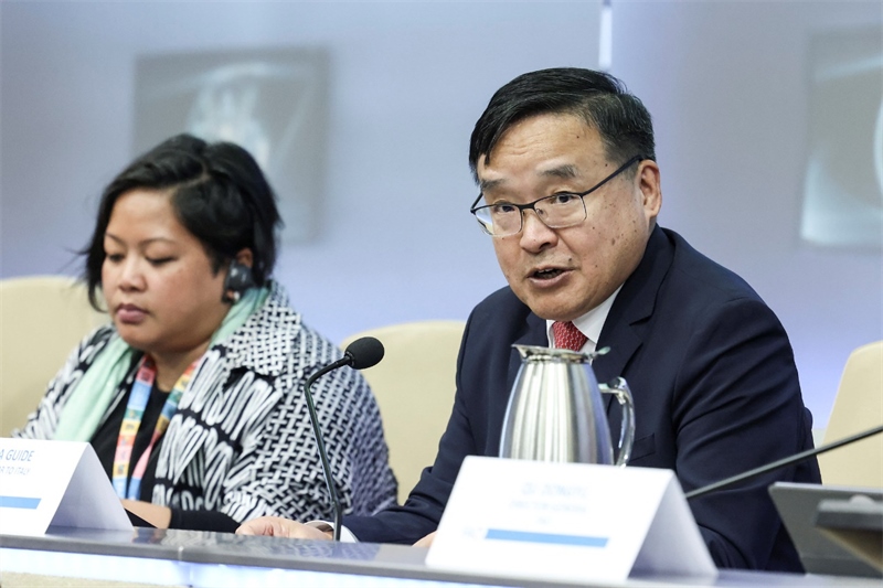 中國駐意大利大使賈桂德向與會者闡述全球發(fā)展倡議的深刻內(nèi)涵。主辦方供圖