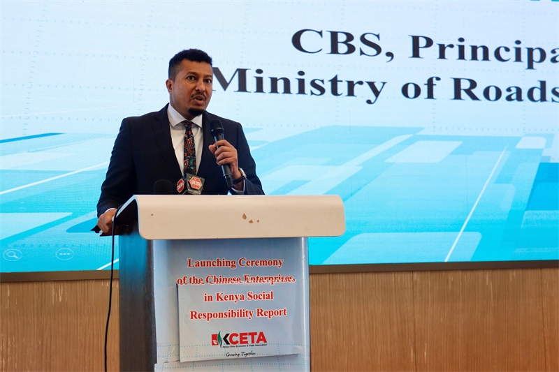 肯尼亞交通部副部長達加爾致辭?？现薪?jīng)貿(mào)協(xié)會供圖