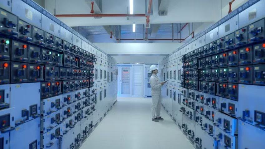 300兆瓦壓氣儲能示范工程低壓配電室。受訪者供圖