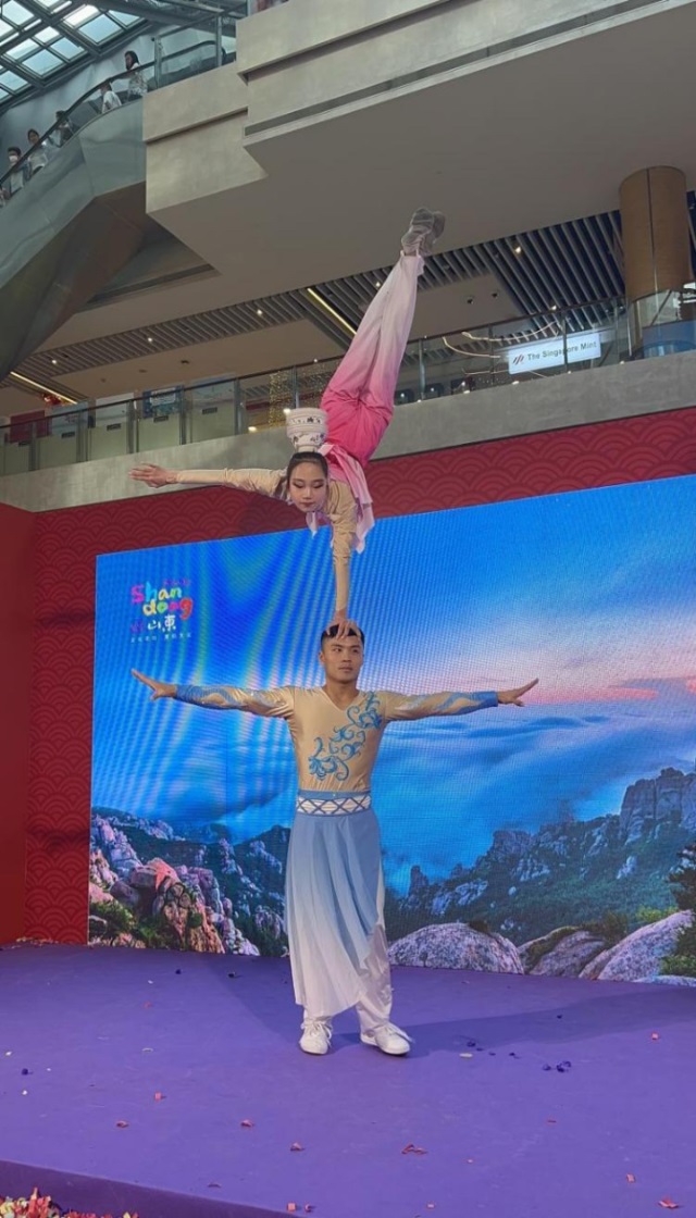 來(lái)自中國(guó)和新加坡的藝術(shù)團(tuán)體聯(lián)袂表演了歌舞、器樂(lè)、武術(shù)、雜技等多種形式的文藝節(jié)目。活動(dòng)主辦方供圖