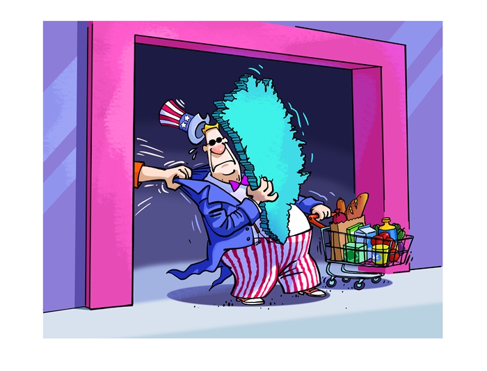 漫畫作者：馬宏亮（人民網(wǎng)版權(quán)圖片，未經(jīng)授權(quán)請勿轉(zhuǎn)載。）